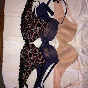 3 Like New Adore Me Bras 36C